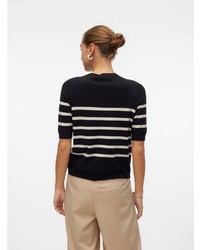 schwarzer Kurzarmpullover von Vero Moda