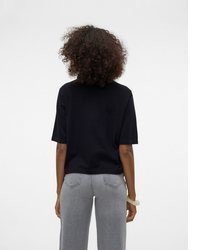 schwarzer Kurzarmpullover von Vero Moda