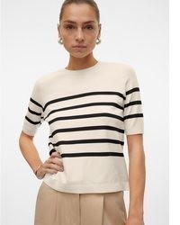 schwarzer Kurzarmpullover von Vero Moda