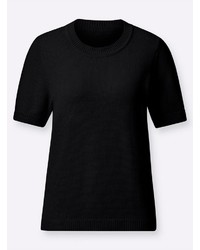 schwarzer Kurzarmpullover von Witt
