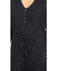 schwarzer kurzer Jumpsuit