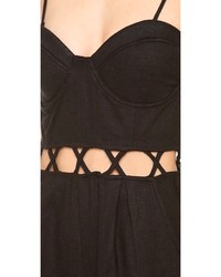 schwarzer kurzer Jumpsuit von 6 Shore Road