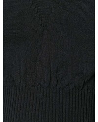 schwarzer kurzer Pullover von Rick Owens