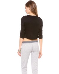 schwarzer kurzer Pullover von Bop Basics