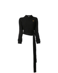 schwarzer kurzer Pullover von Gcds