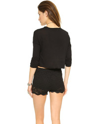 schwarzer kurzer Pullover von Bop Basics