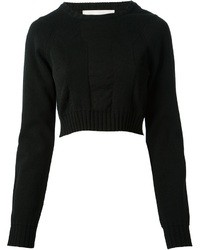 schwarzer kurzer Pullover von Louise Goldin