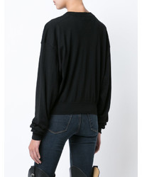 schwarzer kurzer Pullover von Saint Laurent