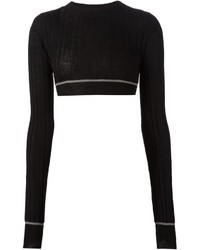 schwarzer kurzer Pullover von Vera Wang