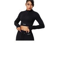 schwarzer kurzer Pullover von YEAZ