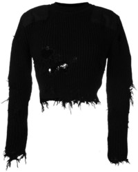 schwarzer kurzer Pullover von Yeezy