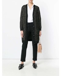 schwarzer lange Strickjacke von Lanvin