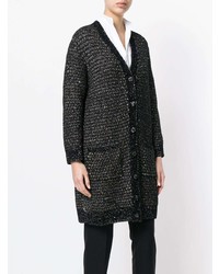 schwarzer lange Strickjacke von Lanvin