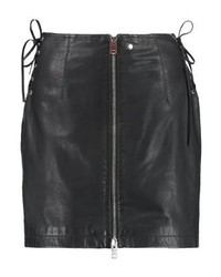 schwarzer Leder Minirock von Diesel