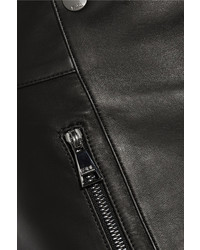 schwarzer Leder Minirock von Karl Lagerfeld