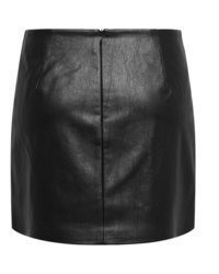 schwarzer Leder Minirock von Only