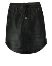 schwarzer Leder Minirock von Second Female