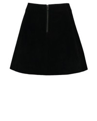 schwarzer Leder Minirock von Selected Femme
