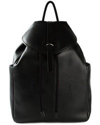 schwarzer Leder Rucksack von Alexander McQueen
