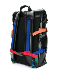 schwarzer Leder Rucksack von AMI Alexandre Mattiussi