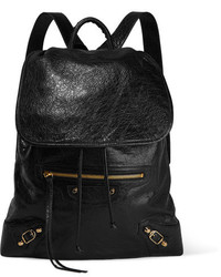 schwarzer Leder Rucksack von Balenciaga