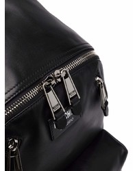 schwarzer Leder Rucksack von Moschino