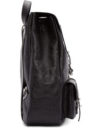 schwarzer Leder Rucksack von Saint Laurent