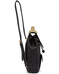 schwarzer Leder Rucksack von M2Malletier