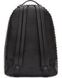 schwarzer Leder Rucksack von Valentino