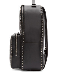 schwarzer Leder Rucksack von Valentino