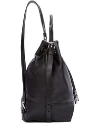 schwarzer Leder Rucksack von Opening Ceremony