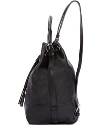 schwarzer Leder Rucksack von Opening Ceremony