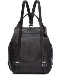 schwarzer Leder Rucksack von Opening Ceremony