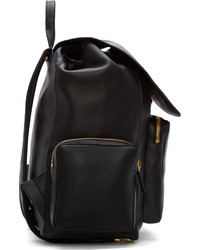 schwarzer Leder Rucksack von Versace