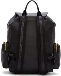 schwarzer Leder Rucksack von Versace