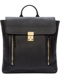 schwarzer Leder Rucksack von 3.1 Phillip Lim