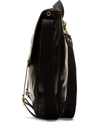 schwarzer Leder Rucksack von Junya Watanabe