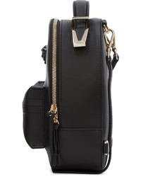 schwarzer Leder Rucksack von Versace