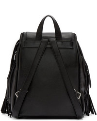 schwarzer Leder Rucksack von Saint Laurent