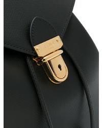 schwarzer Leder Rucksack von Fendi