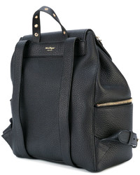 schwarzer Leder Rucksack von Salvatore Ferragamo