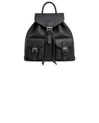 schwarzer Leder Rucksack von COLLEZIONE ALESSANDRO