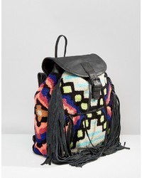 schwarzer Leder Rucksack von Cleobella