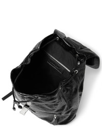 schwarzer Leder Rucksack von Balenciaga