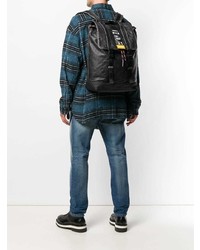 schwarzer Leder Rucksack von Diesel