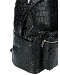 schwarzer Leder Rucksack von Saint Laurent