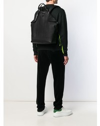 schwarzer Leder Rucksack von Alexander McQueen