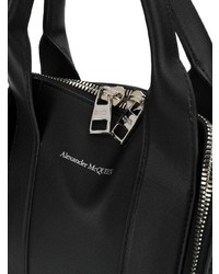 schwarzer Leder Rucksack von Alexander McQueen