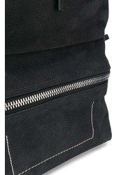 schwarzer Leder Rucksack von Rick Owens