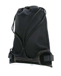 schwarzer Leder Rucksack von Paco Rabanne